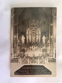Postais: ONTENIENTE (Valencia) Postal Fotografíca. Iglesia del Colegio de los PP. Franciscanos. (h.1910?)